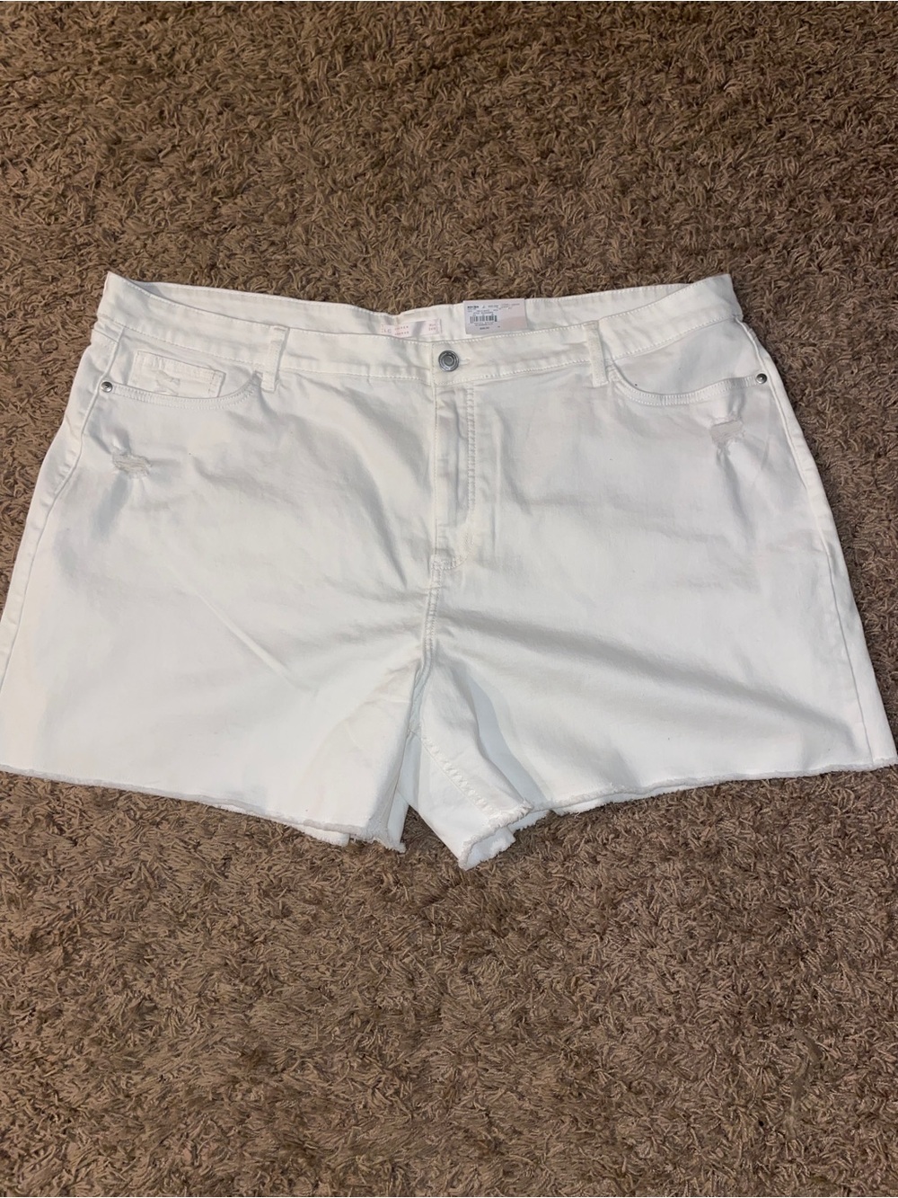 LC Lauren Conrad White SUPER high rise cotton short -24W